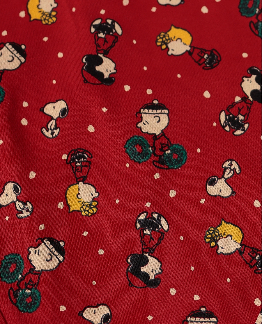 PEANUTS Pijama Manga Larga HoHo Mood para Niño ROJO
