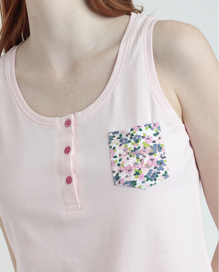 ADMAS Pijama Sin Mangas Sweet Garden para Mujer PETALO