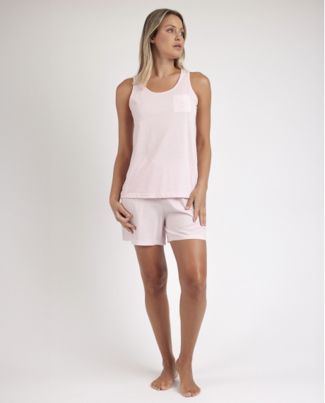 ADMAS CLASSIC Pijama Sin Mangas Classic Spiga para Mujer ROSA