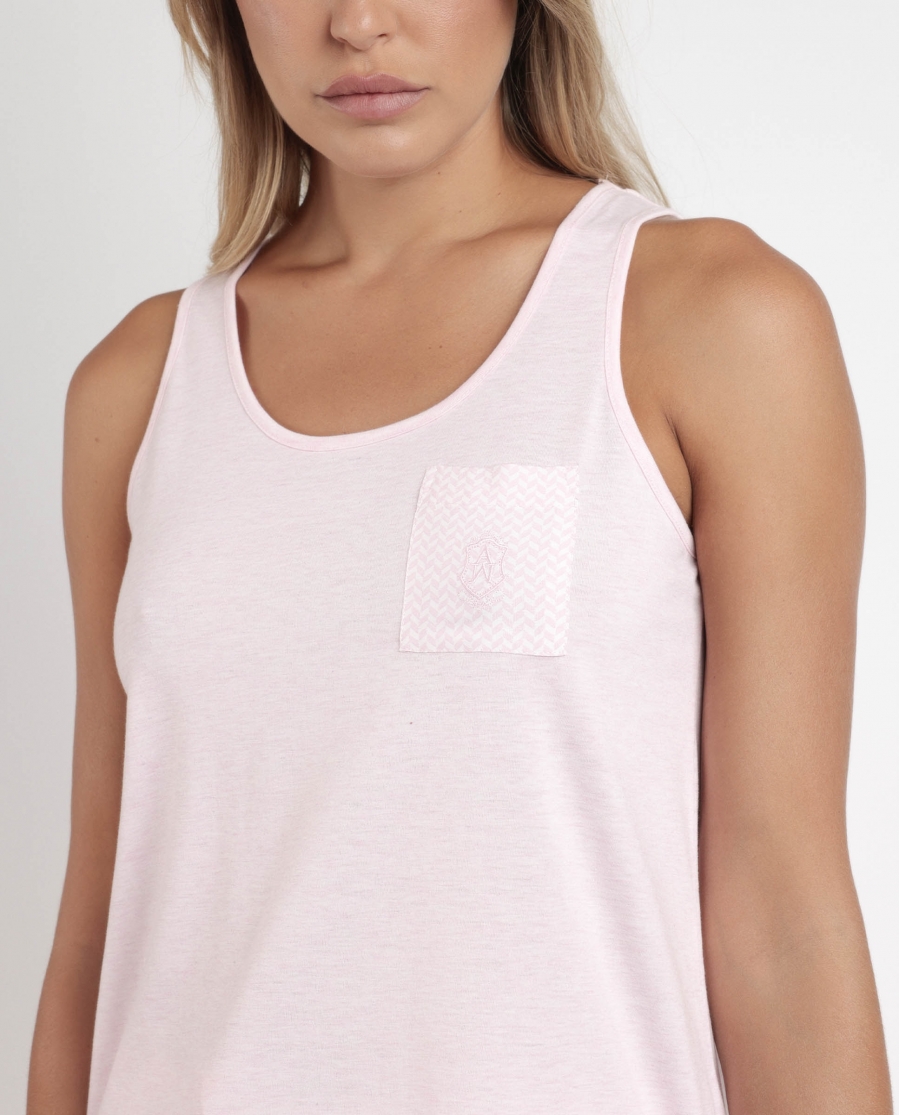 ADMAS CLASSIC Pijama Sin Mangas Classic Spiga para Mujer ROSA