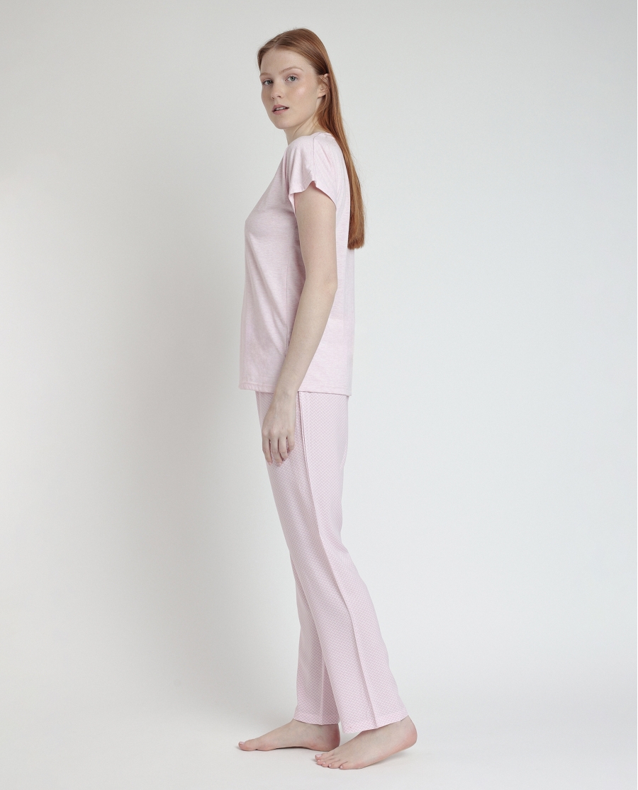 ADMAS CLASSIC Pijama Manga Corta Classic Spiga para Mujer ROSA