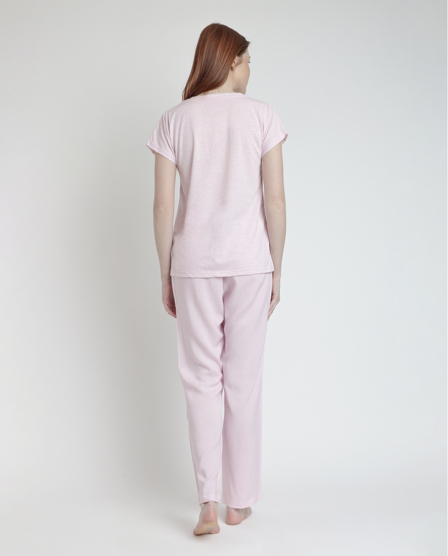 ADMAS CLASSIC Pijama Manga Corta Classic Spiga para Mujer ROSA