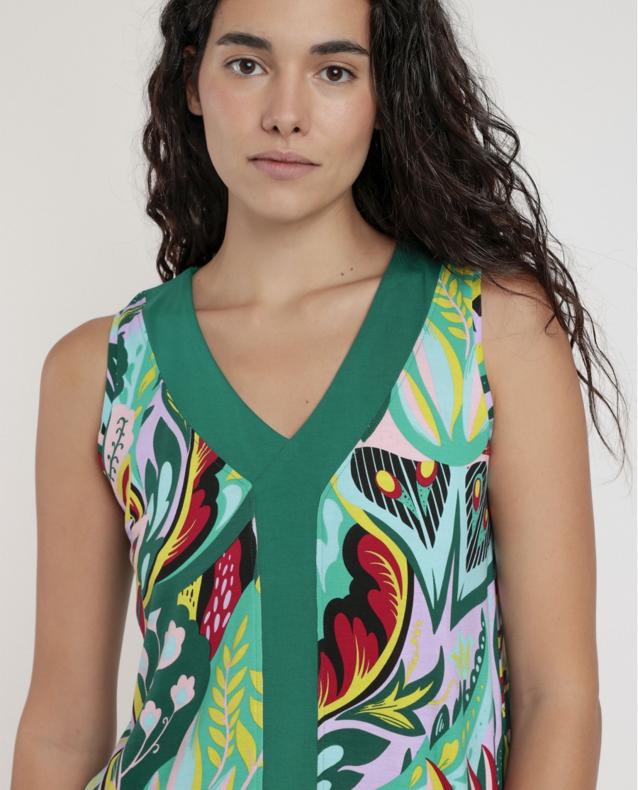 ADMAS LUXURY Pijama Sin Mangas Luxury Hippy para Mujer MULTICOLOR