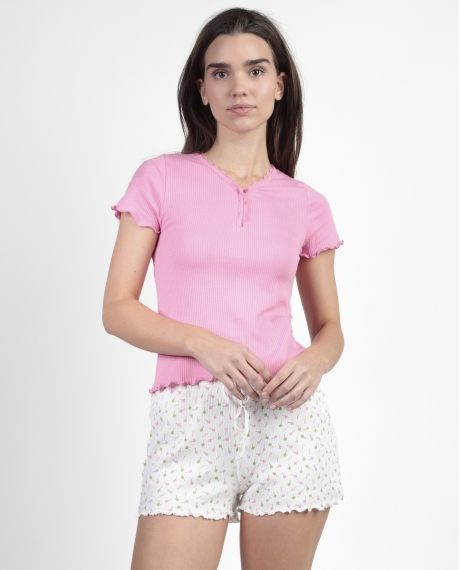 ADMAS Pijama Manga Corta Sweet Lollipop para Mujer ROSA