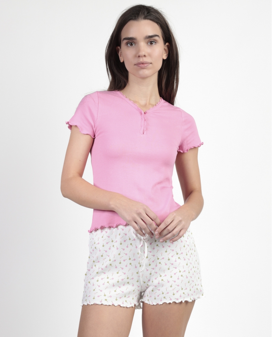 ADMAS Pijama Manga Corta Sweet Lollipop para Mujer ROSA