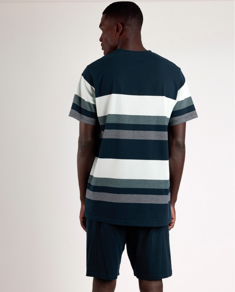 ADMAS Pijama Manga Corta New York City para Hombre AZUL