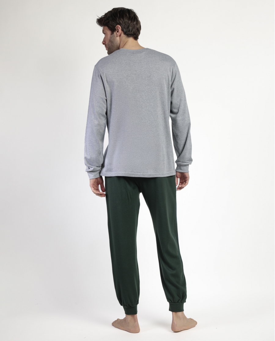 LOIS Pijama Manga Larga Den1962 para Hombre GRIS JASPE