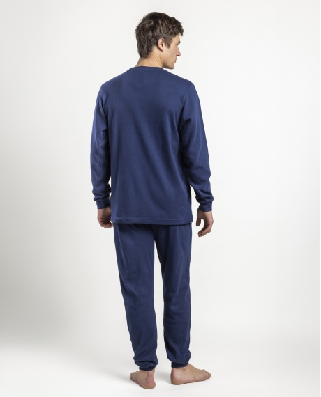 LOIS Pijama Manga Larga Roy para Hombre AZUL 2