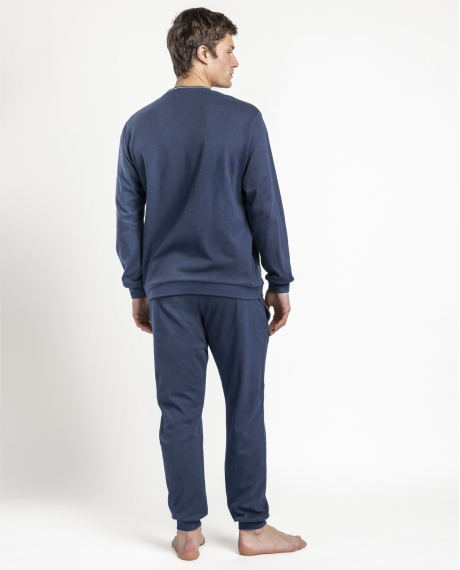LOIS Pijama Manga Larga Embossing para Hombre AZUL 2