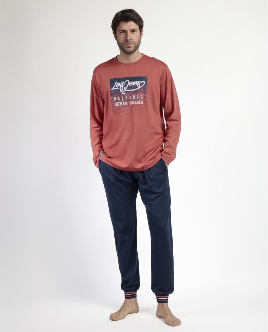 LOIS Pijama Manga Larga Burnt para Hombre CALDERA