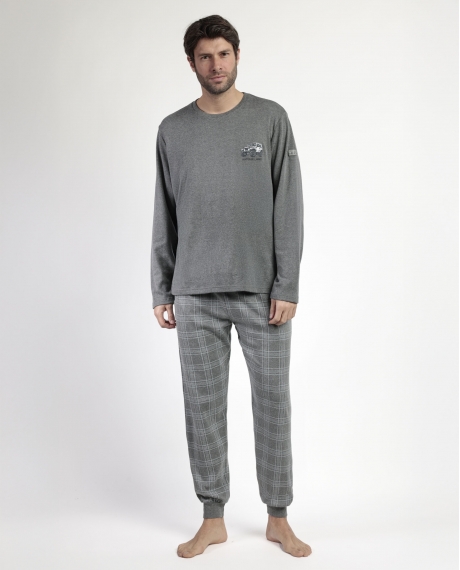 ANTONIO MIRO Pijama Manga Larga Suv para Hombre GRIS JASPE