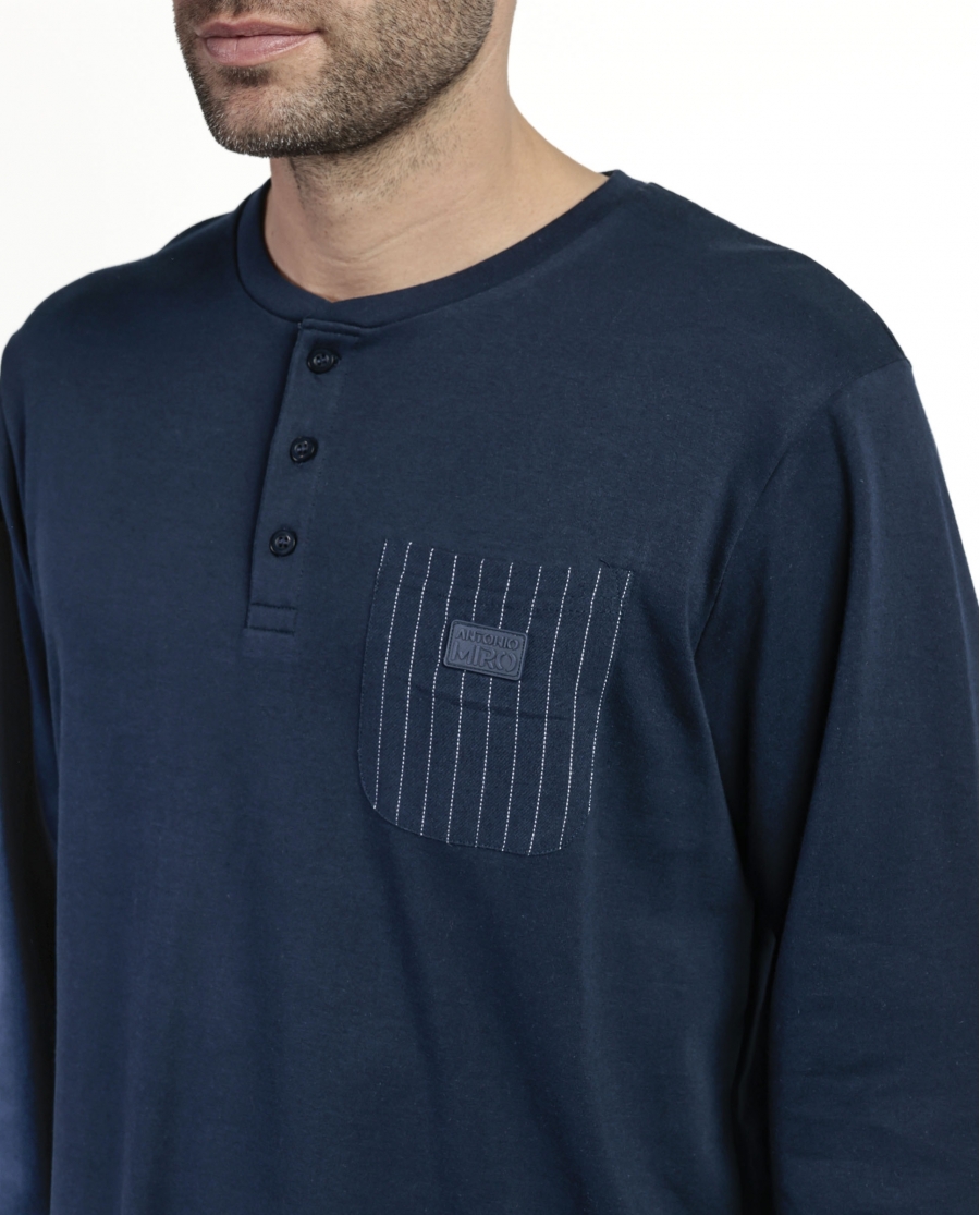 ANTONIO MIRO Pijama Manga Larga Tapeta Miro Stripes para Hombre MARINO