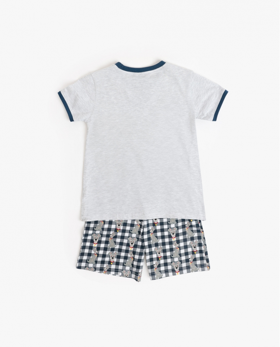 DISNEY Pijama Manga Corta Lady And The Tramp para Niño AZUL