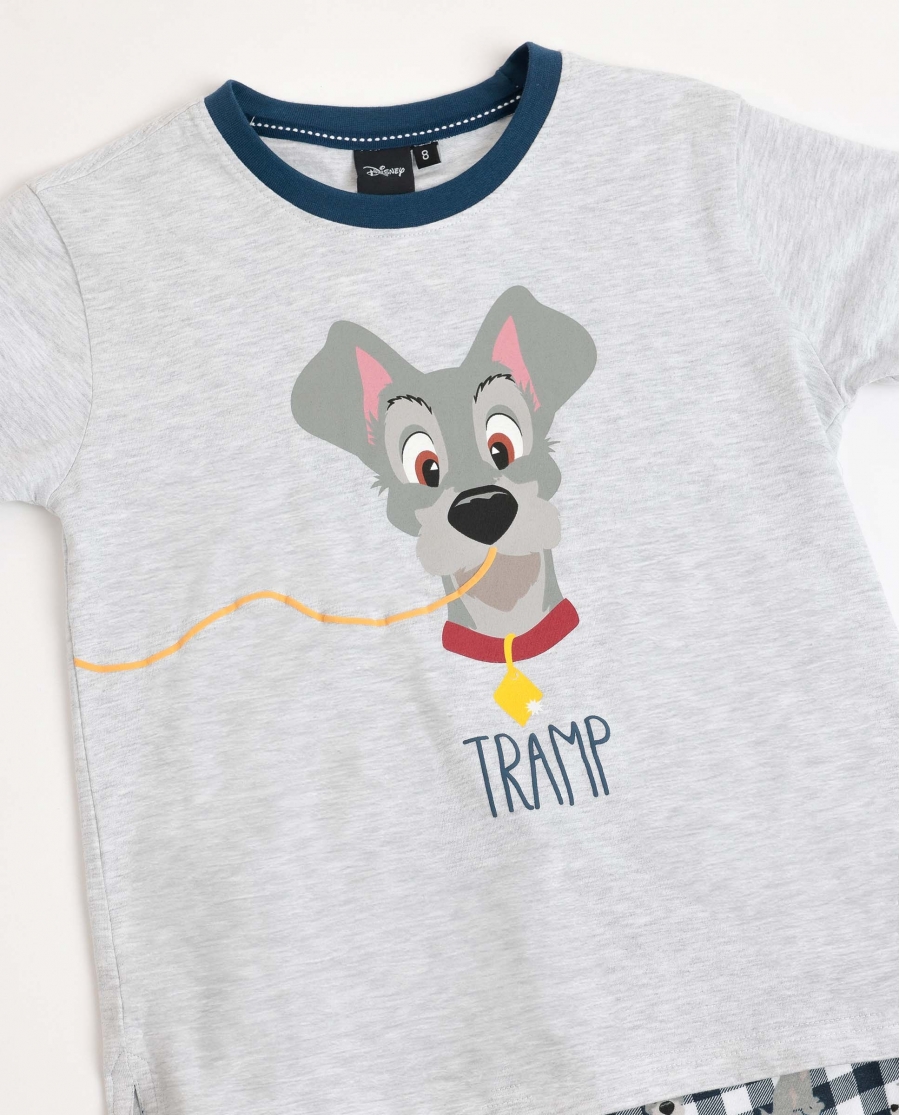 DISNEY Pijama Manga Corta Lady And The Tramp para Niño AZUL