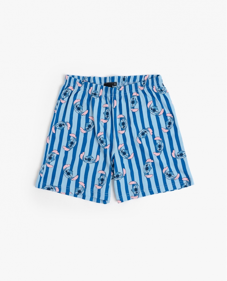 DISNEY Pijama Manga Corta Stitch Waves para Niño AZUL