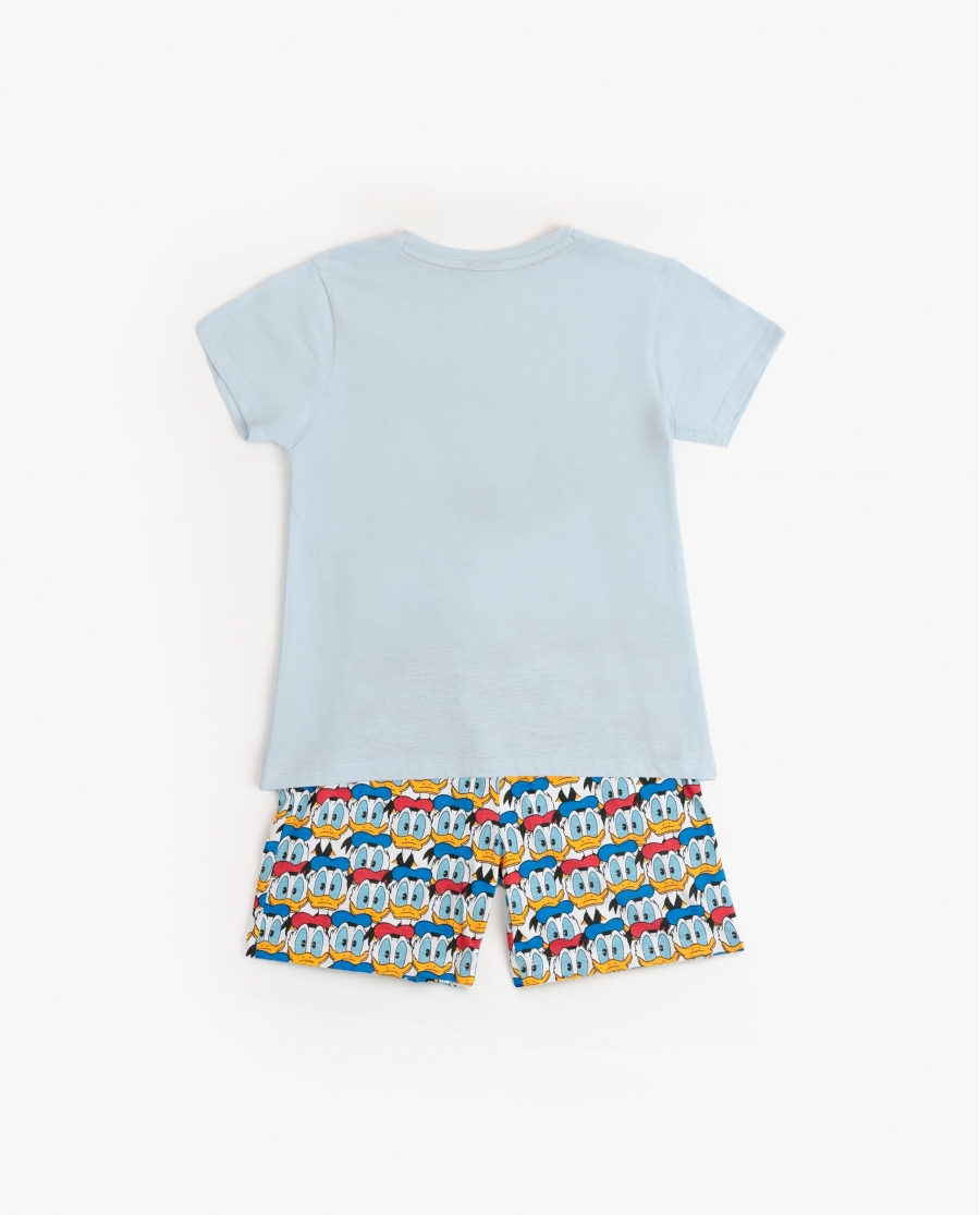 DISNEY Pijama Manga Corta Donald Vintage para Niño AZUL
