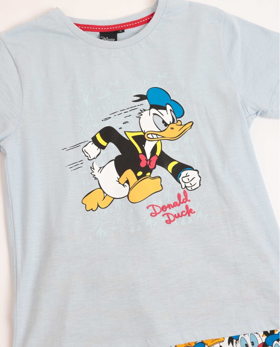 DISNEY Pijama Manga Corta Donald Vintage para Niño AZUL