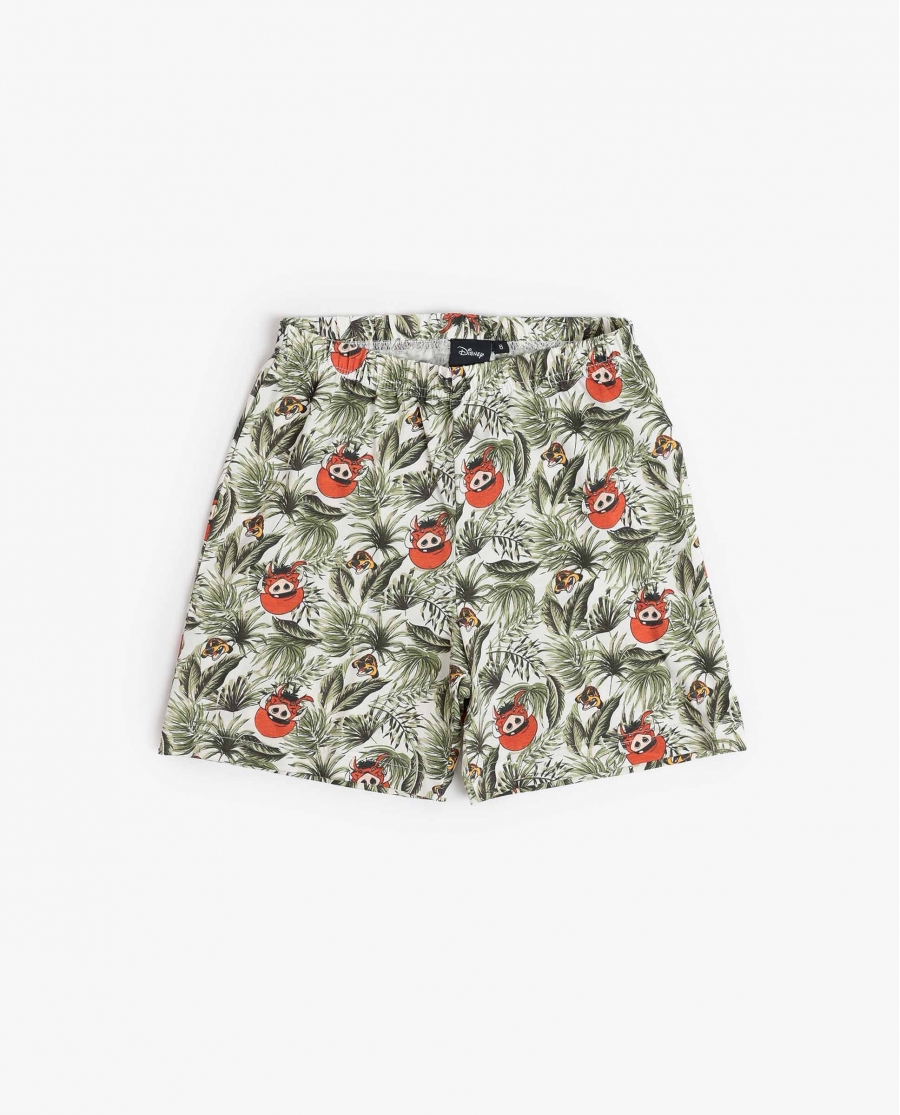 DISNEY Pijama Manga Corta Timon & Pumbaa para Niño CAQUI