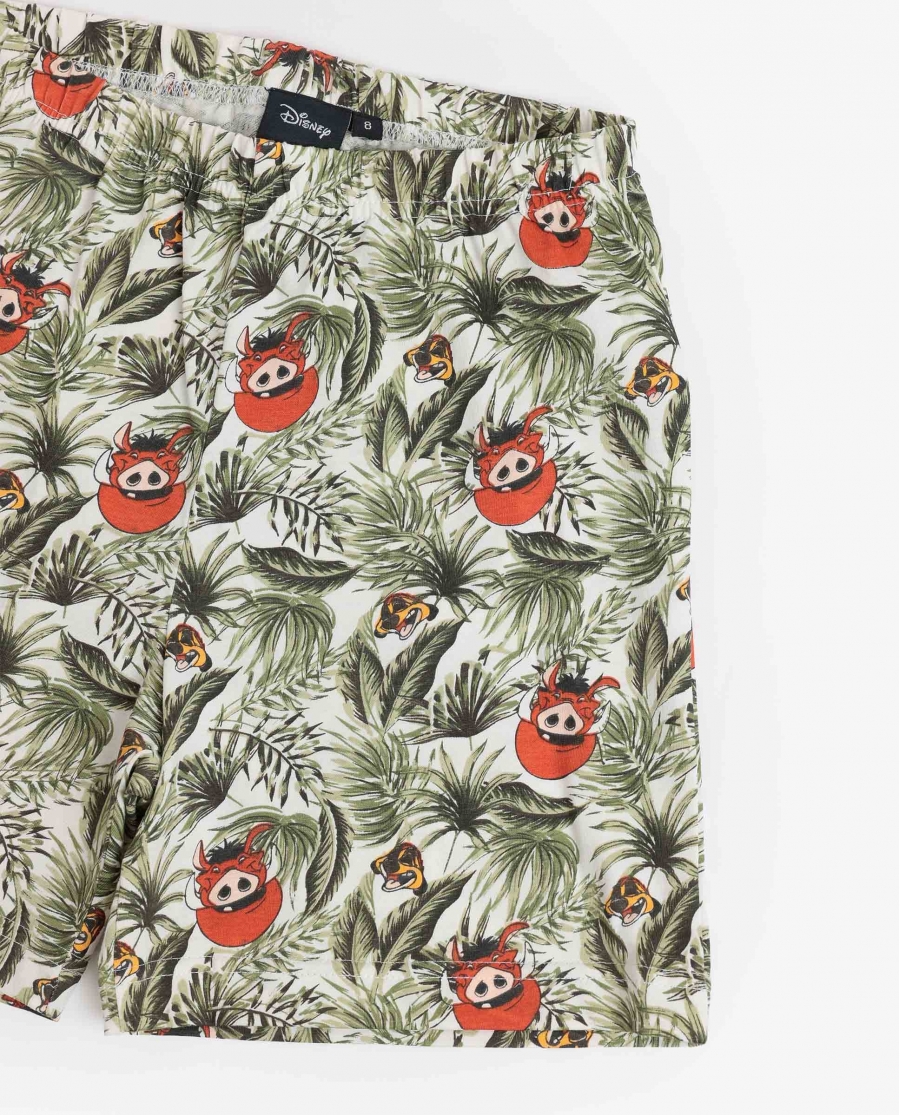 DISNEY Pijama Manga Corta Timon & Pumbaa para Niño CAQUI