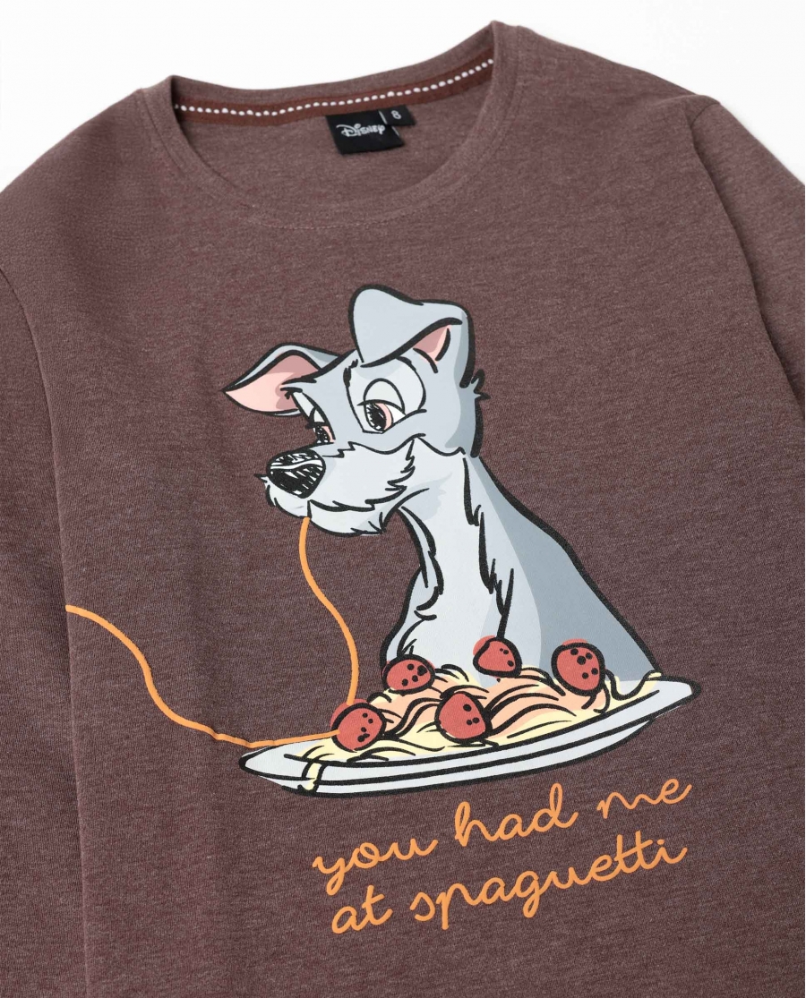 DISNEY Pijama Manga Larga Love Dinner para Niño CHOCOLATE
