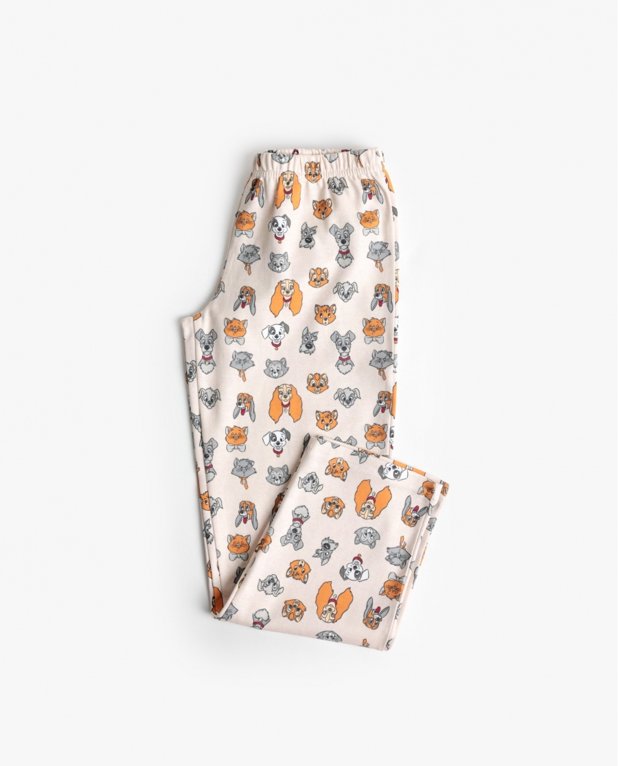 DISNEY Pijama Manga Larga Love Dinner para Niña MOSTAZA