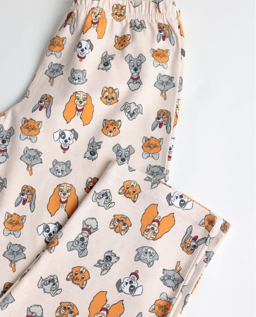 DISNEY Pijama Manga Larga Love Dinner para Niña MOSTAZA