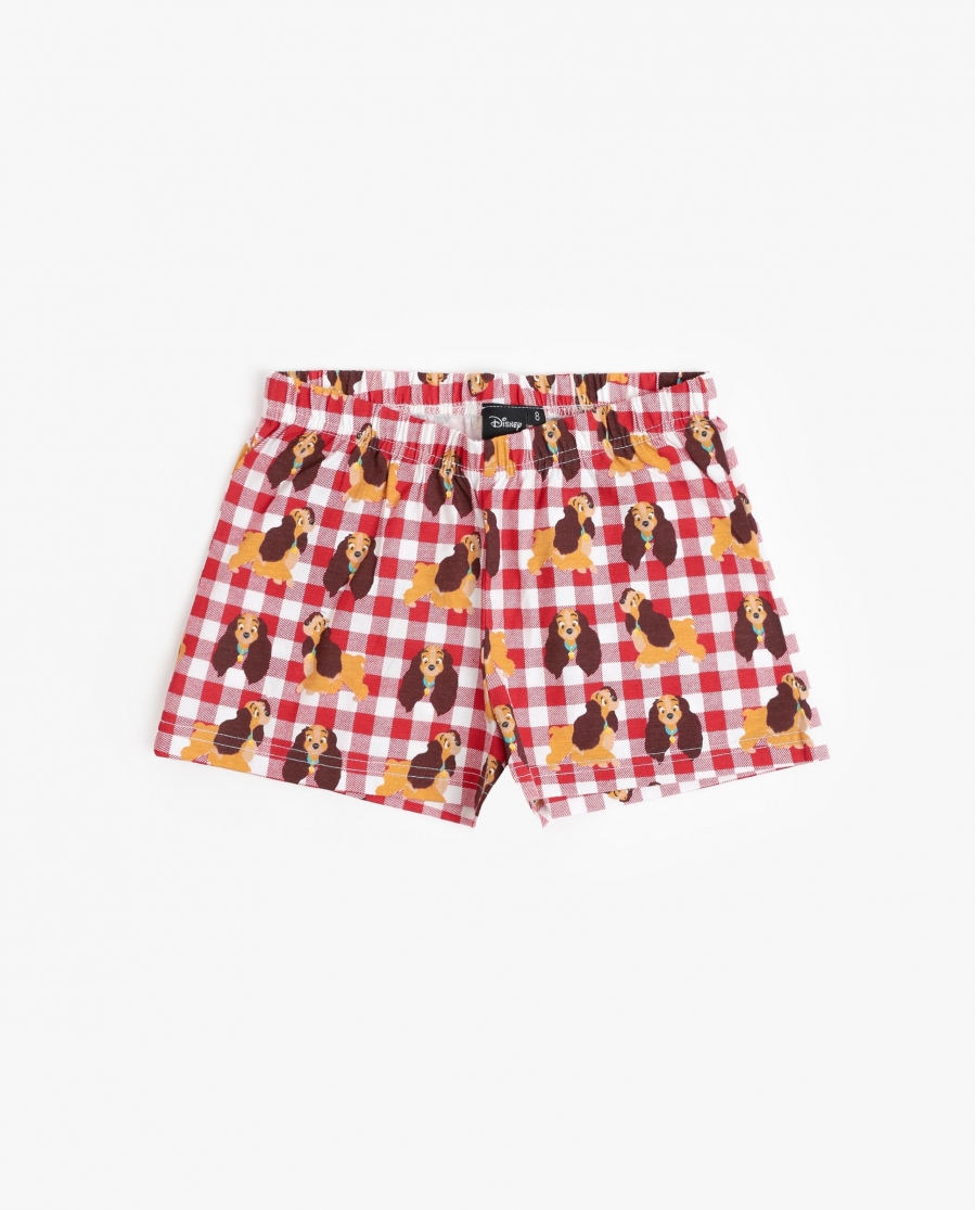 DISNEY Pijama Manga Corta Lady And The Tramp para Niña ROJO