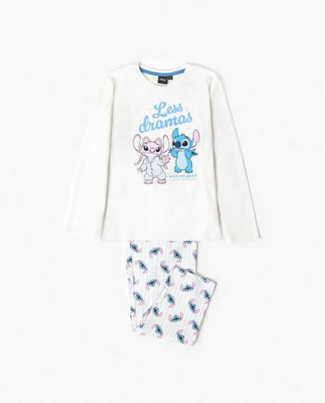 DISNEY Pijama Manga Larga Stitch Pyjamas para Niña MENTA