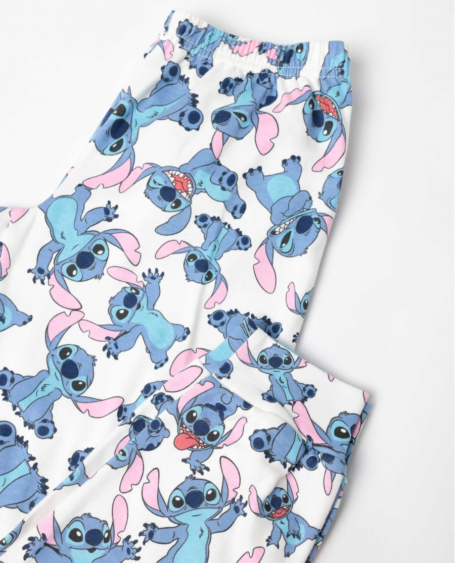 DISNEY Pijama Manga Larga Stitch & Angel para Niña AZUL
