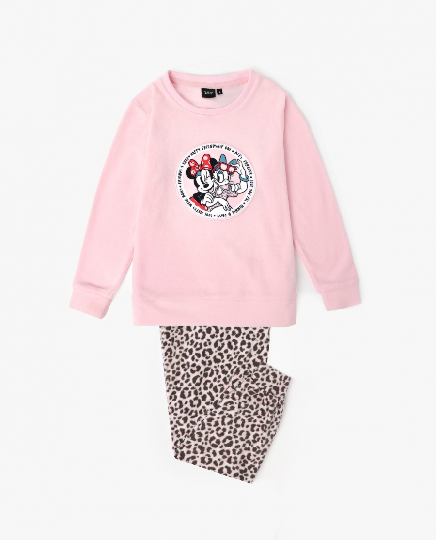 DISNEY Pijama Manga Larga Calentito Minnie Skin para Niña ROSA