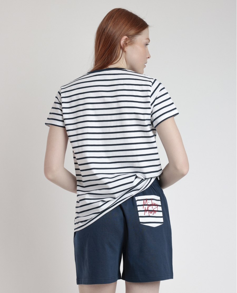 DISNEY Pijama Manga Corta Generals para Mujer MARINO