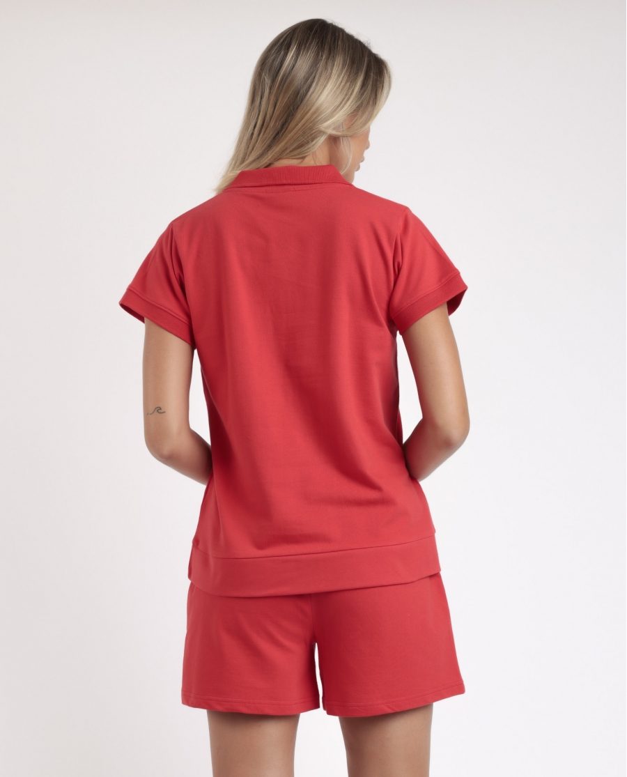 DISNEY Pijama Manga Corta Mickey Ny Summer para Mujer ROJO