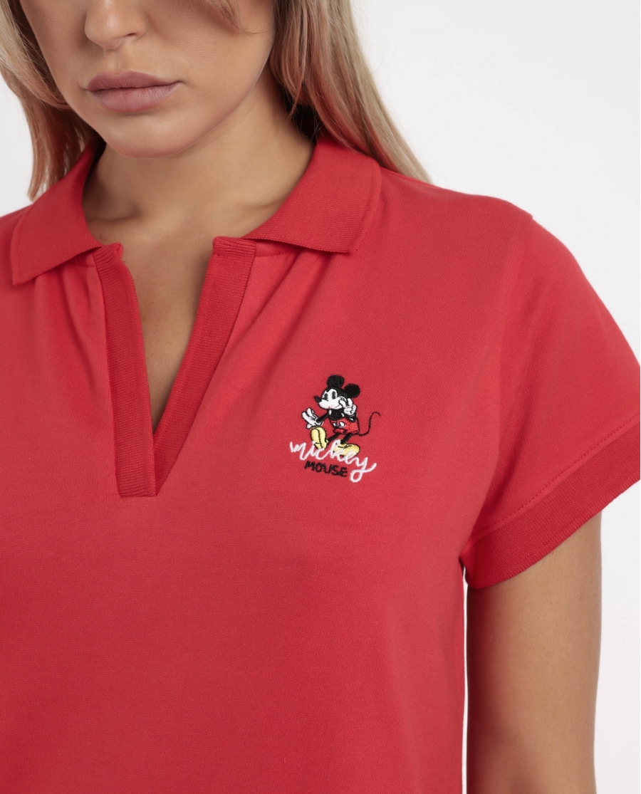 DISNEY Pijama Manga Corta Mickey Ny Summer para Mujer ROJO