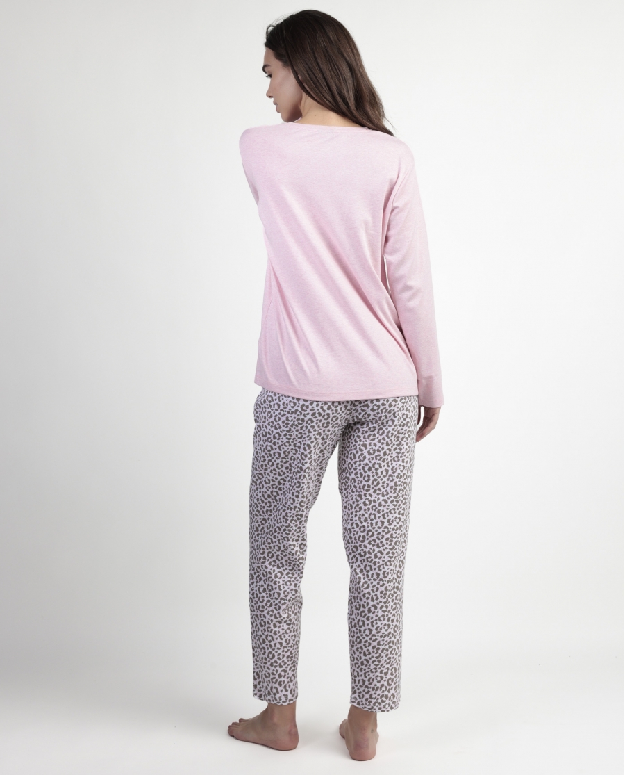 DISNEY Pijama Manga Larga Minnie Skin para Mujer ROSA