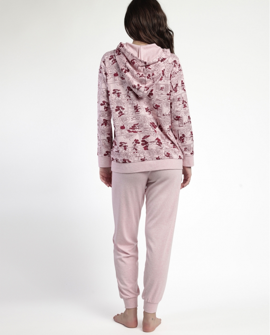 DISNEY Pijama Manga Larga Minnie Gen Z para Mujer CEREZA