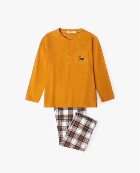 ADMAS Pijama Manga Larga Tapeta Lou Lou Returns para Niño MOSTAZA