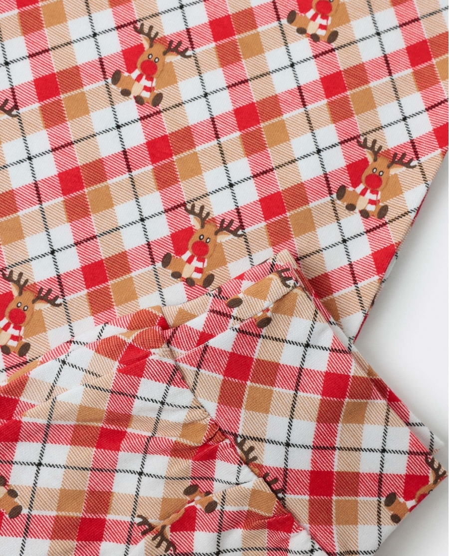 ADMAS Pijama Manga Larga Reindeer para Niño ROJO