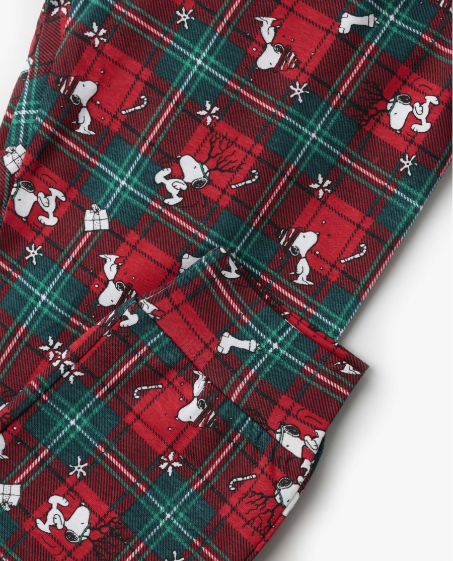 PEANUTS Pijama Manga Larga Reindeer Crossing para Niña ROJO