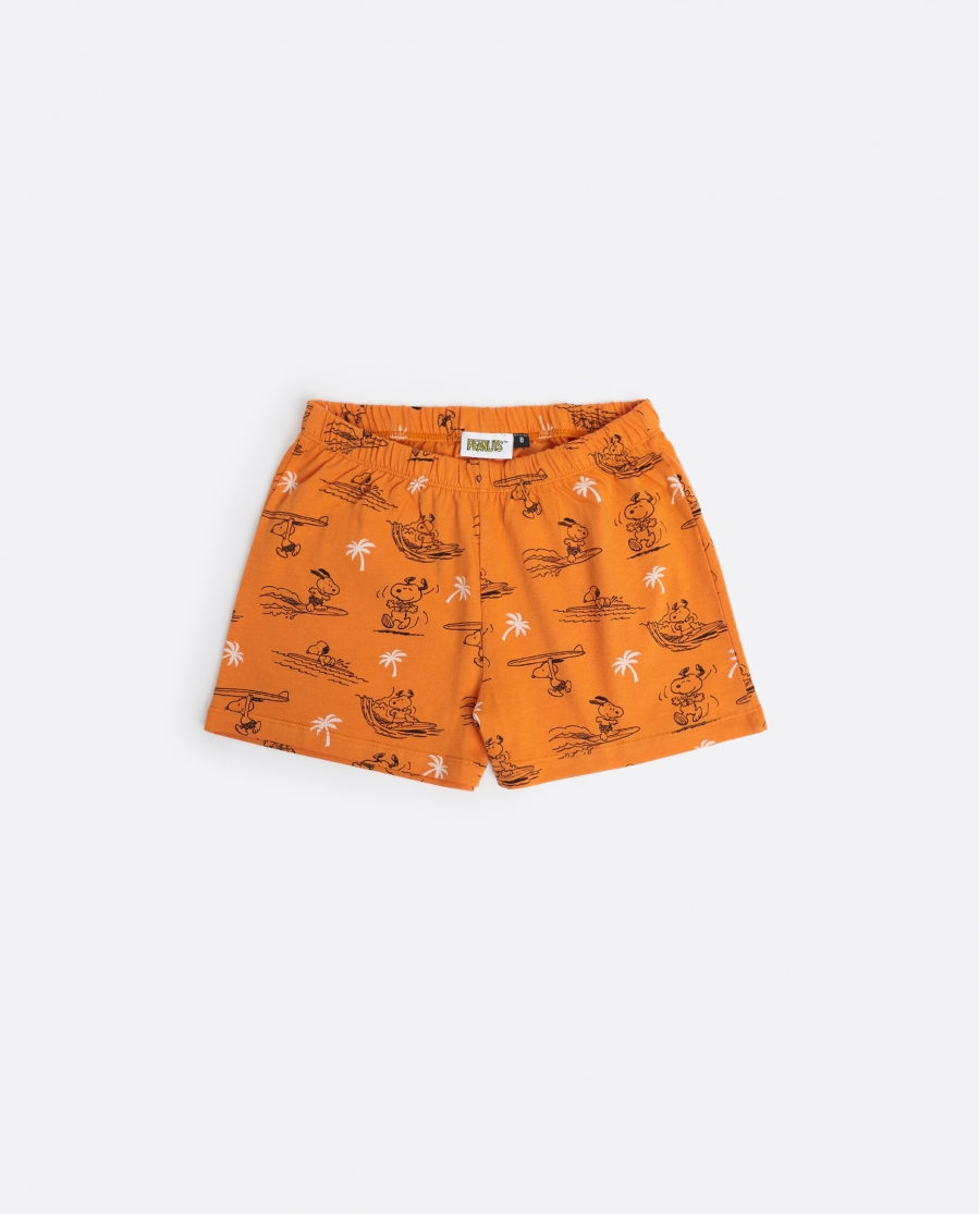 PEANUTS Pijama Sin Mangas Summer Beagle para Niña NARANJA