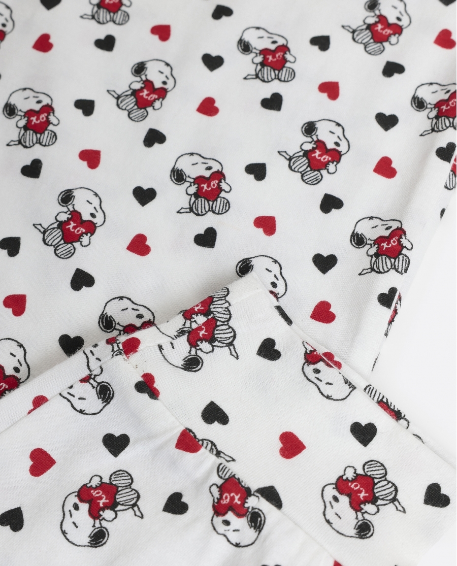 PEANUTS Pijama Manga Larga In My Heart para Niña ROJO