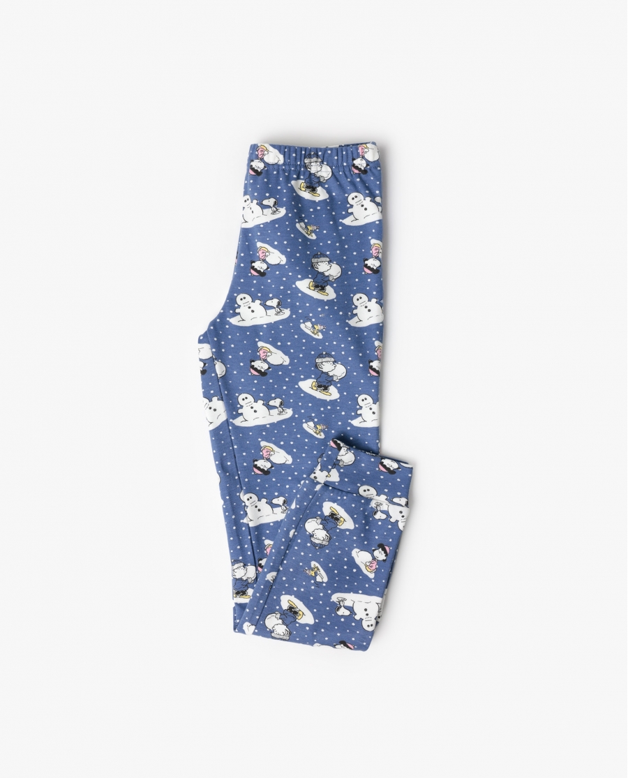 PEANUTS Pijama Manga Larga Snow Drift para Niña CRUDO