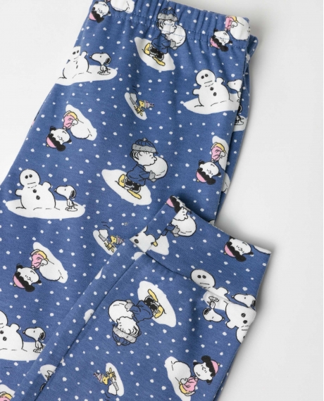 PEANUTS Pijama Manga Larga Snow Drift para Niña CRUDO 2
