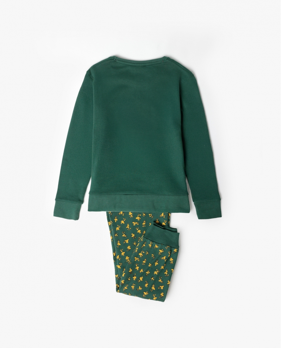 PEANUTS Pijama Manga Larga Green Classic Peanuts para Niña VERDE