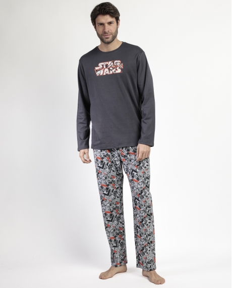 STAR WARS Pijama Manga Larga Comic B&W para Hombre MARENGO