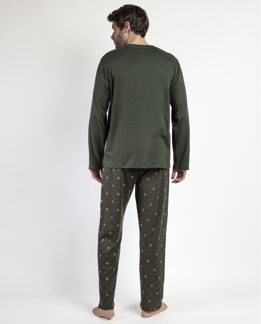 STAR WARS Pijama Manga Larga Resistance Pilot para Hombre VERDE