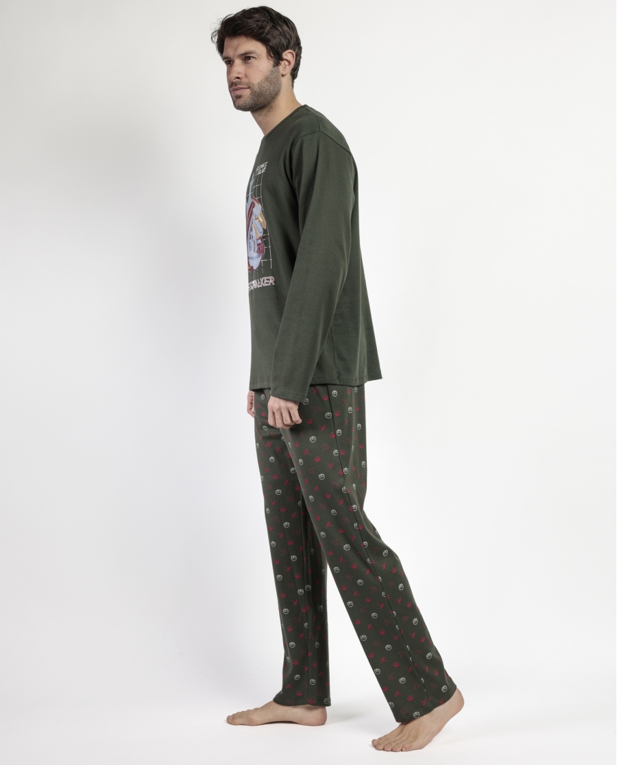 STAR WARS Pijama Manga Larga Resistance Pilot para Hombre VERDE