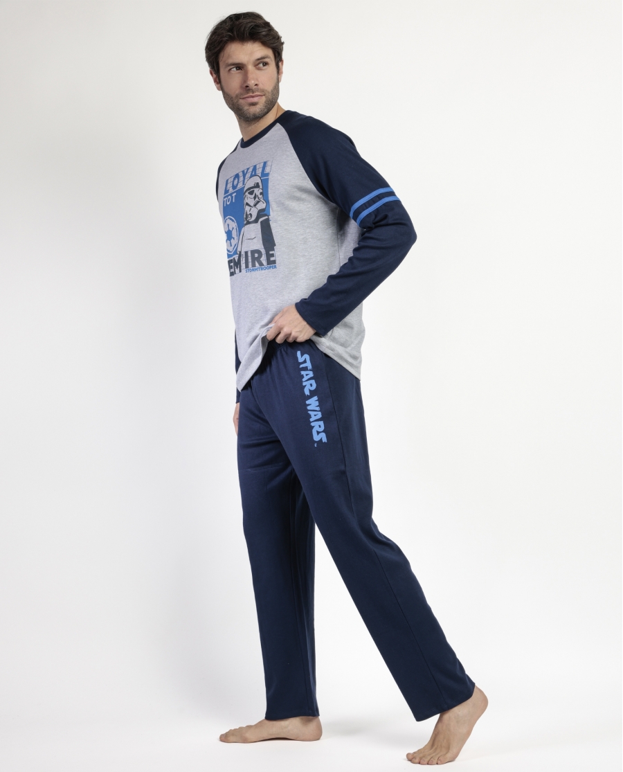 STAR WARS Pijama Manga Larga Blue Sport para Hombre MARINO