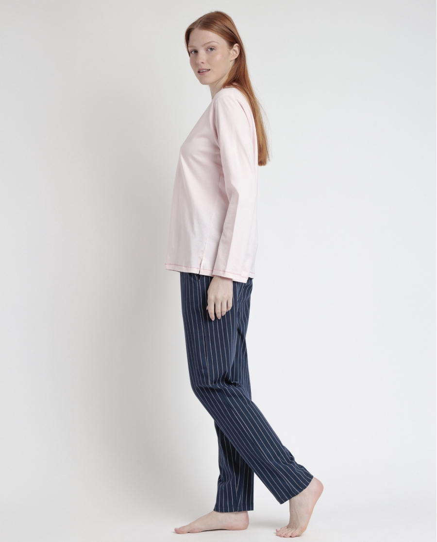 STAY AT HOME Pijama Manga Larga Loading Energy para Mujer PETALO