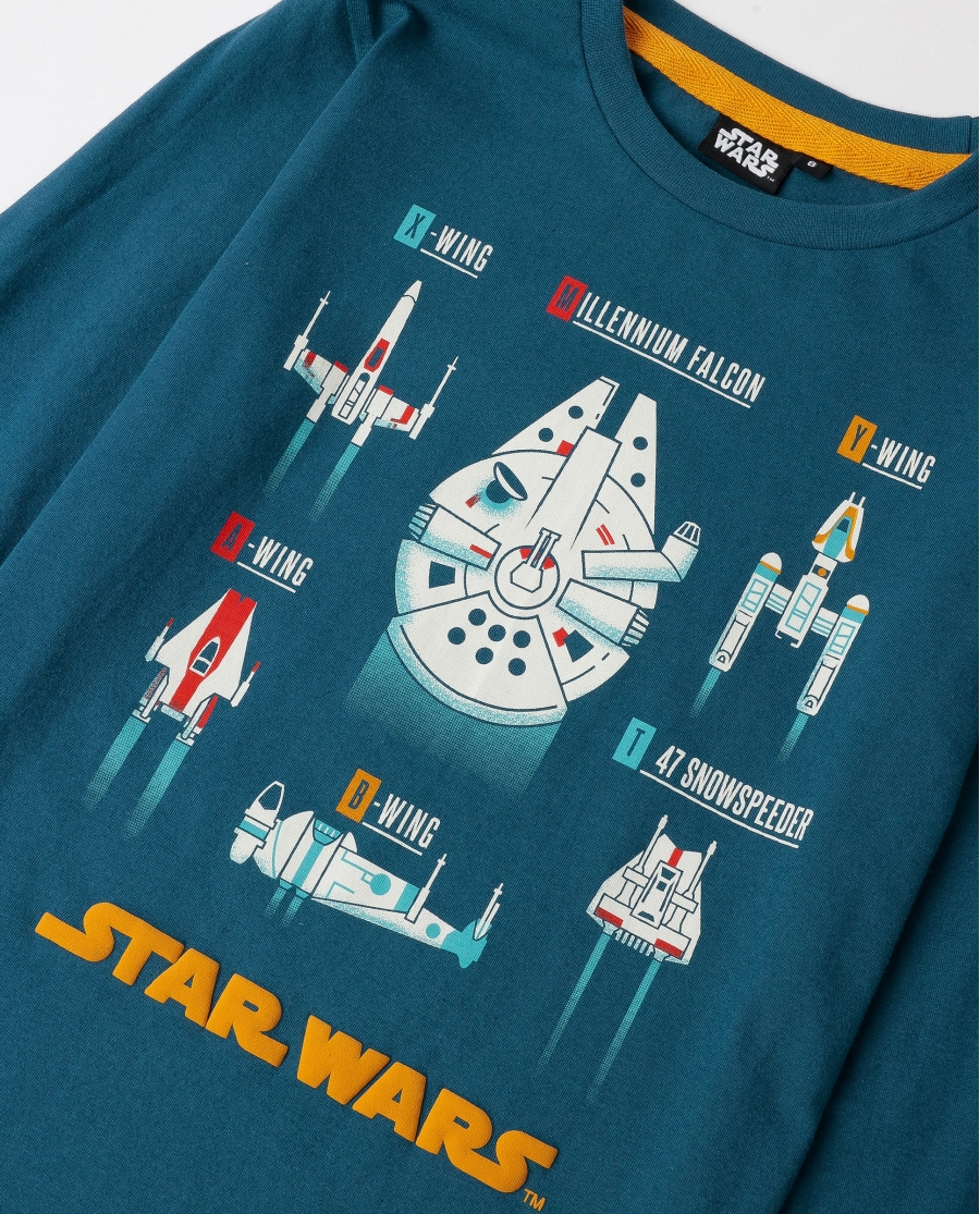 STAR WARS Pijama Manga Larga Spaceships para Niño OCEANO