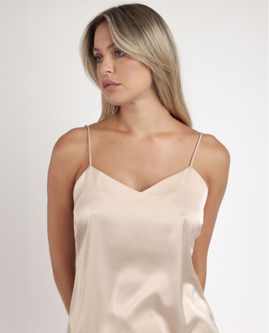 ADMAS CLASSIC Pijama Tirantes Luxe Stripes para Mujer ORO